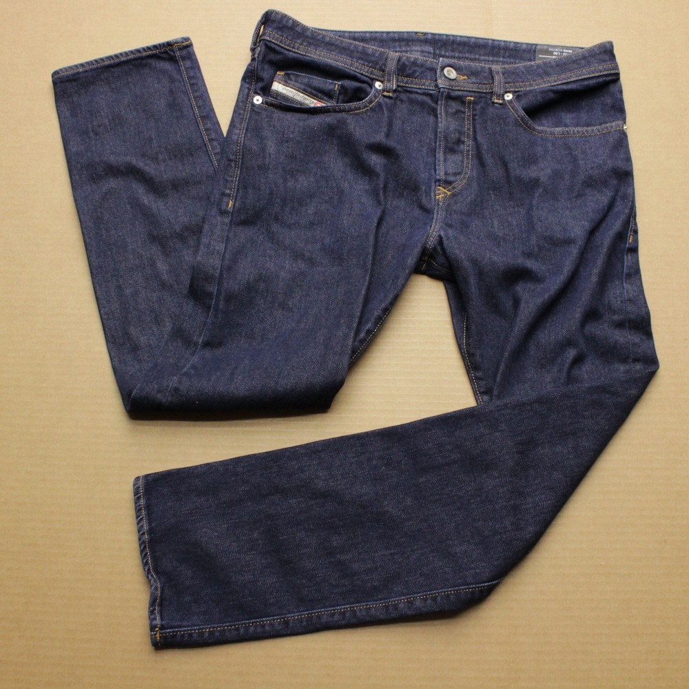 Diesel Buster Jeans Mens 32x30 Dark Wash 084HN Denim Tapered Button Fly Stretch
